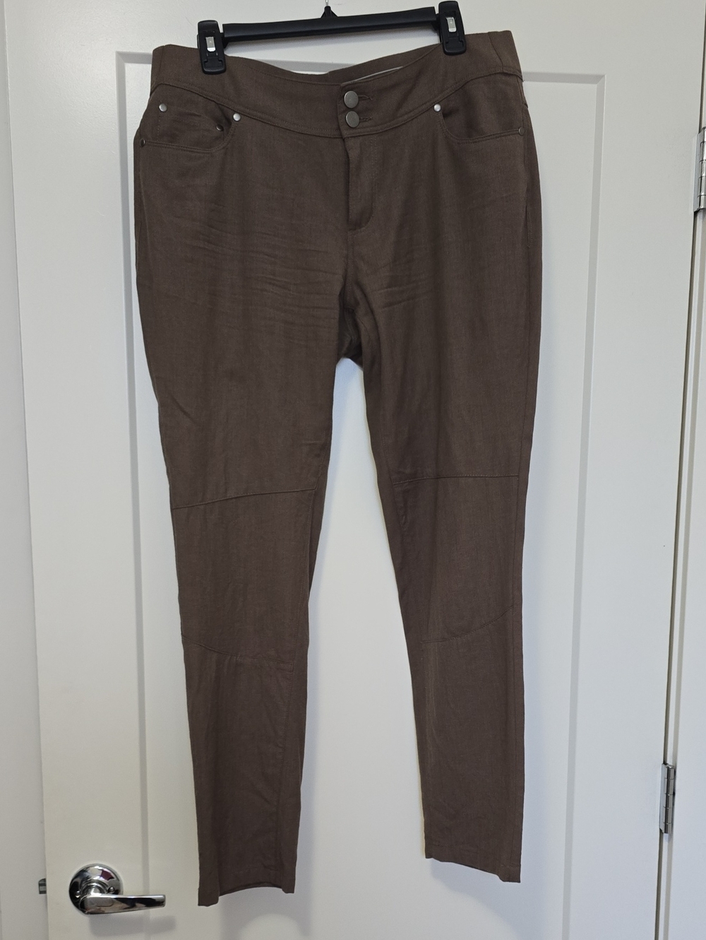 Woolly Clothing Co. Longhaul Flex Merino Wool Slim Leg Pants – Brown – 10